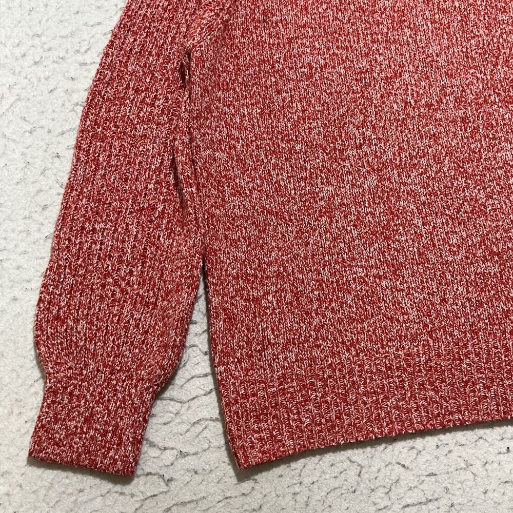 Nine West Women's Small Marled Red Turtle Neck Sweater Knit Pullover Top - Picture 8 of 12